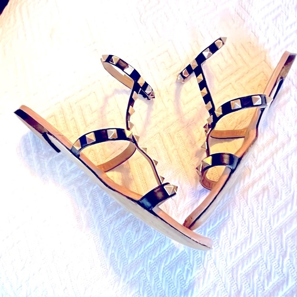 Valentino Leather rockstud Gladiator single ankle strap sandals - Picture 5 of 10